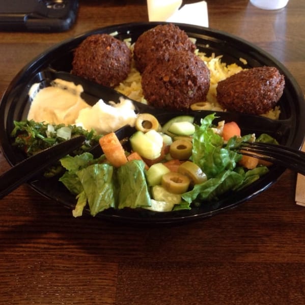 Falafel / Lamb Platter.